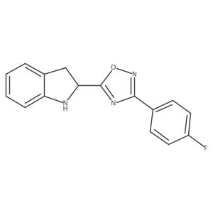 2-[3-(4-fluorophenyl)-1,2,4-oxadiazol-5-yl]-2,3-dihydro-1H-indole Structure