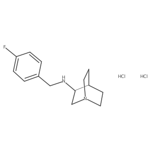 (1-Aza-bicyclo[2.2.2]oct-3-YL)-(4-fluoro-benzyl)-amine dihydrochloride Structure