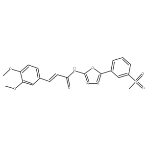 (E)-3-(3,4-dimethoxyphenyl)-N-(5-(3-(methylsulfonyl)phenyl)-1,3,4-oxadiazol-2-yl)acrylamide Structure
