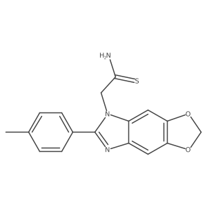 Cc1ccc(-c2nc3cc4c(cc3n2CC(N)=S)OCO4)cc1结构式
