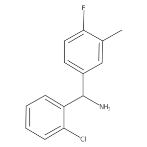 (2-Chlorophenyl)(4-fluoro-3-methylphenyl)methanamine结构式