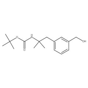 tert-Butyl 1-(3-(hydroxymethyl)phenyl)-2-methylpropan-2-ylcarbamate Structure