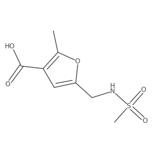 5-(Methanesulfonamidomethyl)-2-methylfuran-3-carboxylic acid结构式
