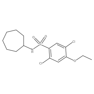 CCOc1cc(Cl)c(S(=O)(=O)NC2CCCCCC2)cc1Cl结构式