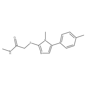 N-methyl-2-((1-methyl-5-(p-tolyl)-1H-imidazol-2-yl)thio)acetamide Structure
