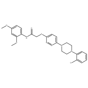2-({6-[4-(2-chlorophenyl)piperazin-1-yl]pyridazin-3-yl}sulfanyl)-N-(2,4-dimethoxyphenyl)acetamide Structure