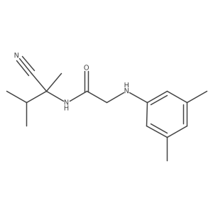 N-(1-cyano-1,2-dimethylpropyl)-2-[(3,5-dimethylphenyl)amino]acetamide结构式