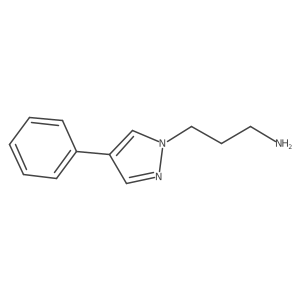 3-(4-phenyl-1H-pyrazol-1-yl)propan-1-amine结构式