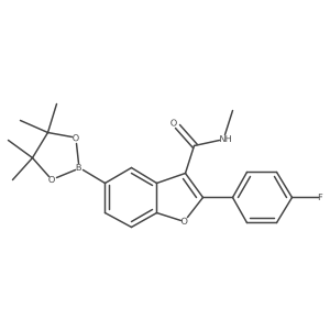 2-(4-fluorophenyl)-N-methyl-5-(4,4,5,5-tetramethyl-1,3,2-dioxaborolan-2-yl)benzofuran-3-carboxamide Structure
