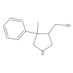 [(3S,4R)-4-methyl-4-phenylpyrrolidin-3-yl]methanol结构式