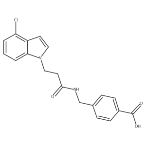 4-({[3-(4-chloro-1H-indol-1-yl)propanoyl]amino}methyl)benzoic acid结构式
