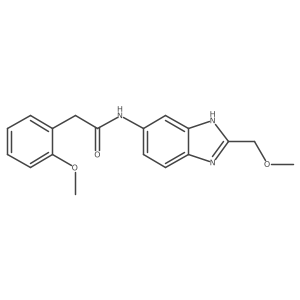 N-[2-(methoxymethyl)-1H-benzimidazol-5-yl]-2-(2-methoxyphenyl)acetamide结构式