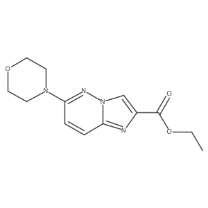 Ethyl 6-(4-morpholinyl)imidazo[1,2-b]pyridazine-2-carboxylate结构式