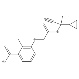 3-[[2-[(1-Cyano-1-cyclopropylethyl)amino]-2-oxoethyl]amino]-2-methylbenzamide Structure