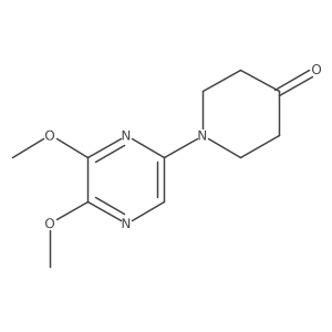 1-(5,6-Dimethoxypyrazin-2-yl)piperidin-4-one Structure