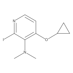 4-Cyclopropoxy-2-iodo-N,N-dimethylpyridin-3-amine结构式