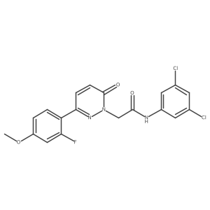 N-(3,5-dichlorophenyl)-2-[3-(2-fluoro-4-methoxyphenyl)-6-oxopyridazin-1(6H)-yl]acetamide结构式
