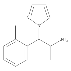 1-(2-Methylphenyl)-1-(1H-pyrazol-1-yl)propan-2-amine结构式