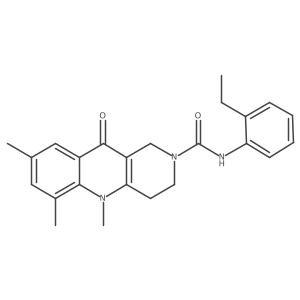 N-(2-ethylphenyl)-5,6,8-trimethyl-10-oxo-1H,2H,3H,4H,5H,10H-benzo[b]1,6-naphthyridine-2-carboxamide Structure