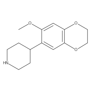 Piperidine, 4-(2,3-dihydro-7-methoxy-1,4-benzodioxin-6-yl)- Structure