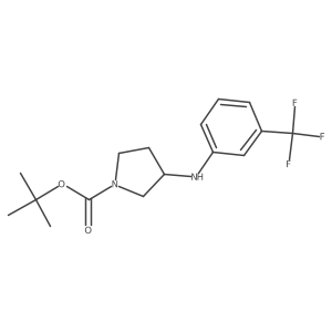 Tert-butyl 3-{[3-(trifluoromethyl)phenyl]amino}pyrrolidine-1-carboxylate结构式