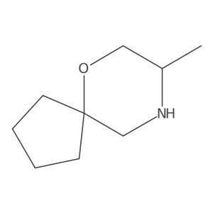 8-Methyl-6-oxa-9-azaspiro[4.5]decane结构式