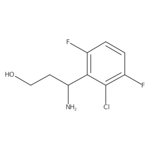 3-Amino-3-(2-chloro-3,6-difluorophenyl)propan-1-ol结构式