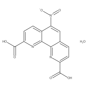 5-Nitro-1,10-phenanthroline-2,9-dicarboxylic acid hydrate Structure