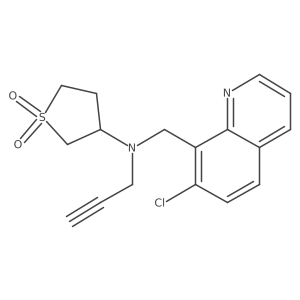 3-{[(7-Chloroquinolin-8-yl)methyl](prop-2-yn-1-yl)amino}-1lambda6-thiolane-1,1-dione Structure
