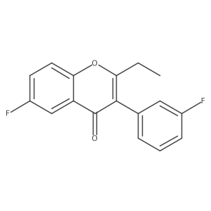 2-Ethyl-6-fluoro-3-(3-fluorophenyl)-4H-chromen-4-one结构式