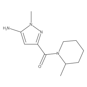 1-methyl-3-[(2-methylpiperidin-1-yl)carbonyl]-1H-pyrazol-5-amine Structure