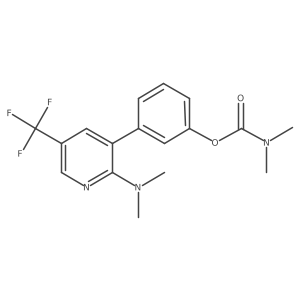 Dimethyl-carbamic acid 3-(2-dimethylamino-5-trifluoromethyl-pyridin-3-yl)-phenyl ester结构式