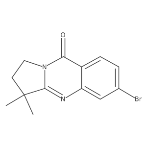 6-bromo-3,3-dimethyl-2,3-dihydropyrrolo[2,1-b]quinazolin-9(1H)-one结构式