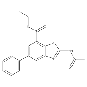 Thiazolo[4,5-b]pyridine-7-carboxylic acid,2-(acetylamino)-5-phenyl-,ethyl ester结构式