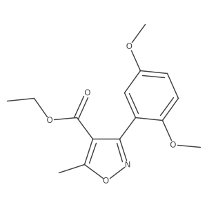 Ethyl 3-(2,5-dimethoxyphenyl)-5-methylisoxazole-4-carboxylate结构式