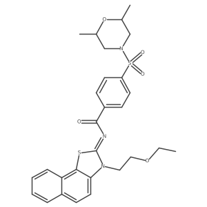 (Z)-4-((2,6-dimethylmorpholino)sulfonyl)-N-(3-(2-ethoxyethyl)naphtho[2,1-d]thiazol-2(3H)-ylidene)benzamide Structure