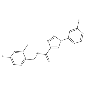1-(3-chlorophenyl)-N-(2,4-difluorobenzyl)-1H-1,2,3-triazole-4-carboxamide结构式
