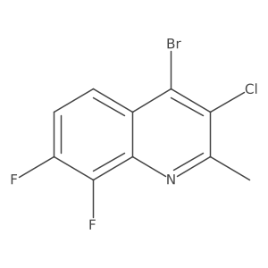 4-Bromo-3-chloro-7,8-difluoro-2-methylquinoline Structure