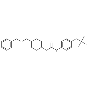 2-(4-((benzyloxy)methyl)piperidin-1-yl)-N-(4-(trifluoromethoxy)phenyl)acetamide Structure