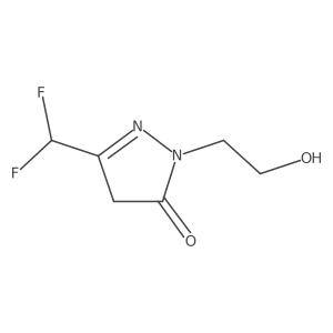 3-(difluoromethyl)-1-(2-hydroxyethyl)-4,5-dihydro-1H-pyrazol-5-one结构式