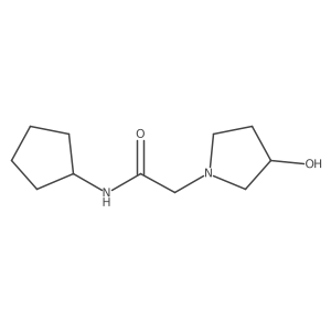 N-cyclopentyl-2-(3-hydroxypyrrolidin-1-yl)acetamide Structure