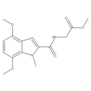 methyl N-[(4,7-dimethoxy-1-methyl-1H-indol-2-yl)carbonyl]glycinate结构式