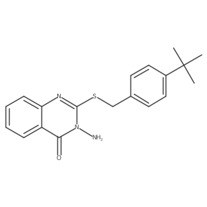 3-amino-2-[(4-tert-butylbenzyl)sulfanyl]quinazolin-4(3H)-one结构式