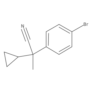 (R)-2-(4-Bromophenyl)-2-cyclopropylpropanenitrile Structure