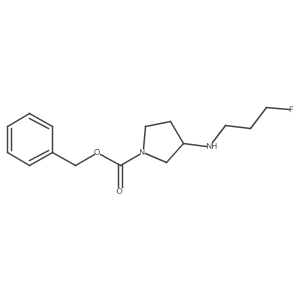 (S)-Benzyl 3-((3-fluoropropyl)amino)pyrrolidine-1-carboxylate结构式