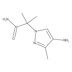 2-(4-amino-3-methyl-1H-pyrazol-1-yl)-2-methylpropanamide Structure