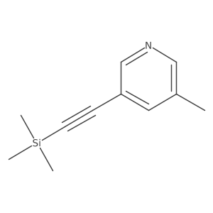 3-Methyl-5-((trimethylsilyl)ethynyl)pyridine结构式