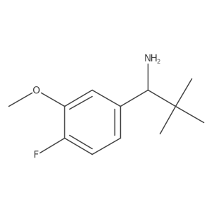 (S)-1-(4-Fluoro-3-methoxyphenyl)-2,2-dimethylpropan-1-amine结构式