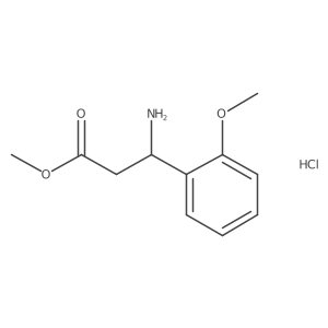 (R)-Methyl 3-amino-3-(2-methoxyphenyl)propanoate hydrochloride结构式