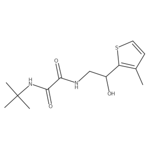 N1-(tert-butyl)-N2-(2-hydroxy-2-(3-methylthiophen-2-yl)ethyl)oxalamide结构式